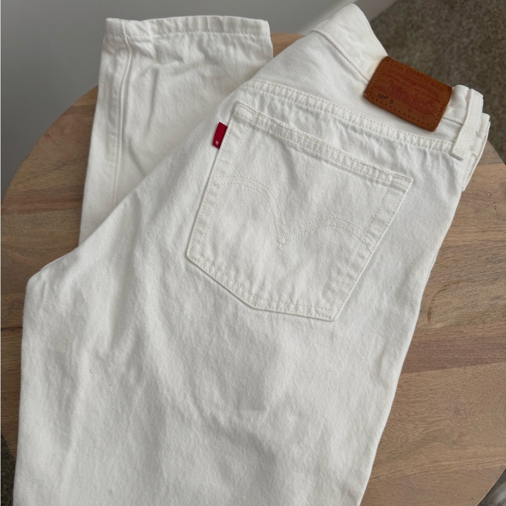 levi’s 501 white denim